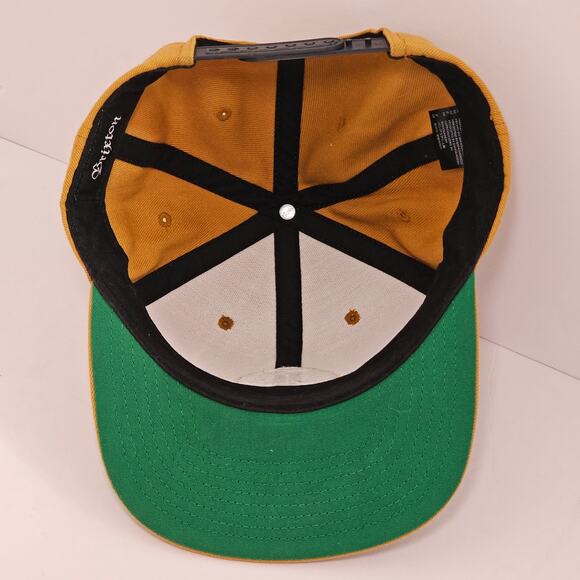 Brixton Mustard Yellow Copper Black Snapback Hat One Size Oceanside Surf Skate - Picture 8 of 11